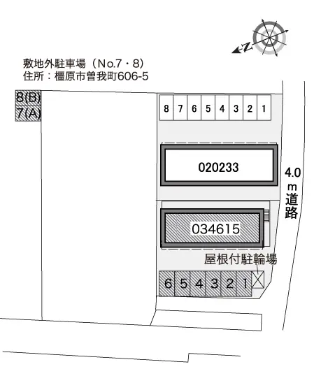 ★手数料０円★橿原市曽我町 月極駐車場